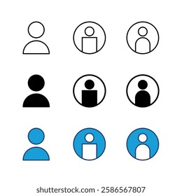 User Icon set. person sign. people icon. 
