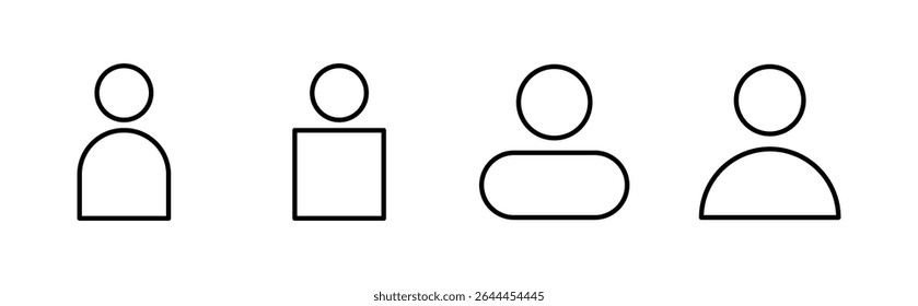 User Icon set. person sign. people icon. 
