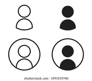 Conjunto de iconos de usuario. avatar de perfil. símbolo de personas aisladas en fondo blanco. ilustración vectorial.