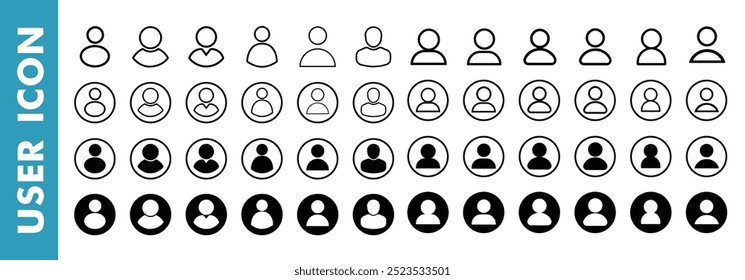 Conjunto de ícones de usuário, Conjunto de ícones de perfil, Conjunto de ícones de Avatar, Conjunto de ícones de perfil de usuário
