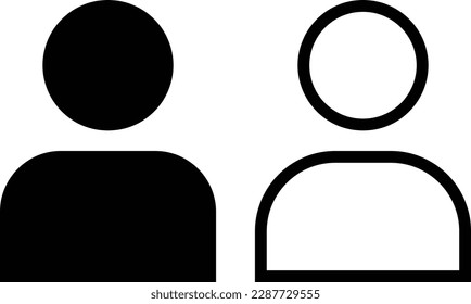 User Icon set. Profile Monochrome icon. People sign. account symbol. Leader and workers. People icon set in trendy flat style. Team logo. Icon for business card design. Vector