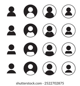 User icon set. Profile user icon, vector illustration.