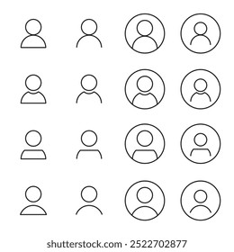 User icon set. Profile user icon, vector illustration.