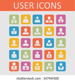 User icon set for site