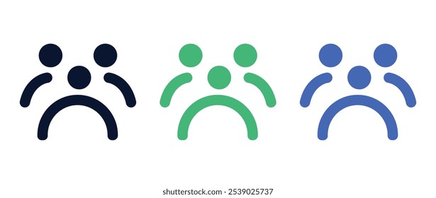 Benutzersymbolsatz mit verschiedenen Farben