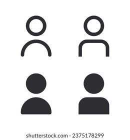 User icon set vector illustration