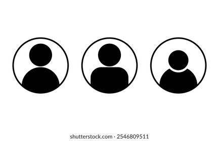 Conjunto de iconos de usuario. Ilustración vectorial.