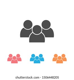 User icon set vector. People symbol. Vector