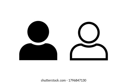 user icon set. vector person profile symbols. web design symbols and infographic elements
