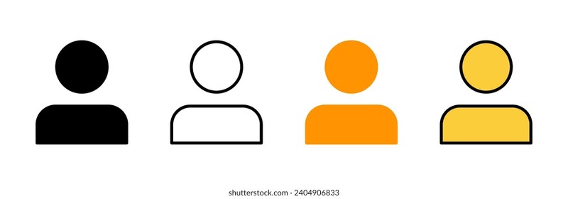 User Icon set vector. person sign and symbol. people icon. 