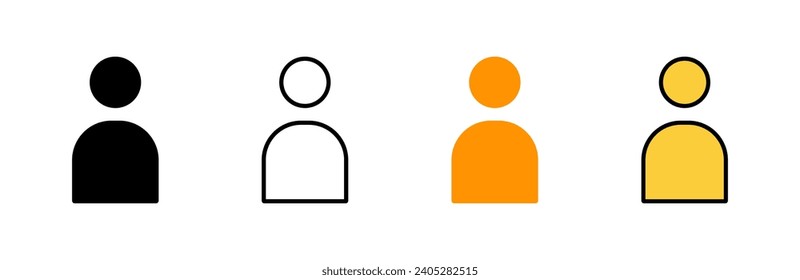 Benutzersymbol-Set-Vektor. Personenzeichen und -zeichen. Menschen Symbol. 