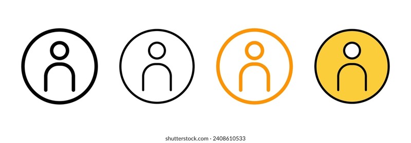 User Icon set vector. person sign and symbol. people icon. 