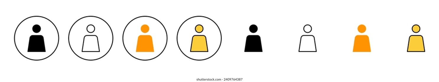 User Icon set vector. person sign and symbol. people icon. 