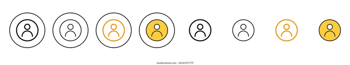 User Icon set vector. person sign and symbol. people icon. 