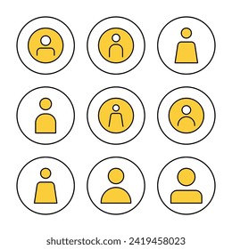 User Icon set vector. person sign and symbol. people icon. 