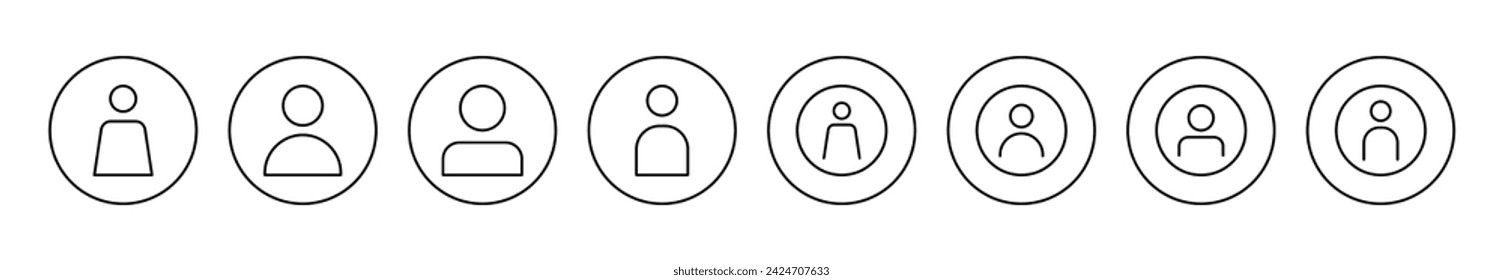 User Icon set vector. person sign and symbol. people icon. 