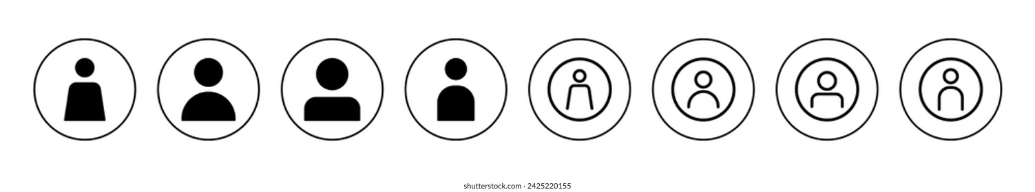 User Icon set vector. person sign and symbol. people icon. 