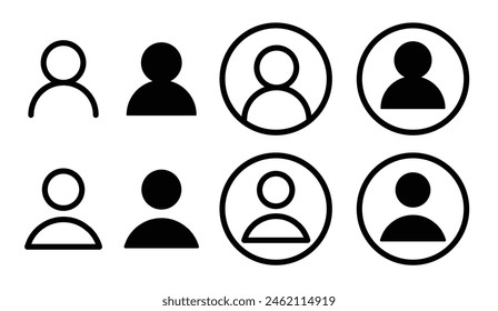 user icon set. web admin profile avatar. member account user icon. customer account sign. person social media avatar. app or website user icon.