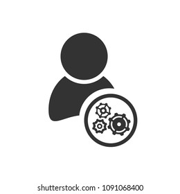 user icon and settings symbol