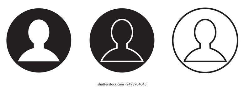 user icon silhouette collection on a white background