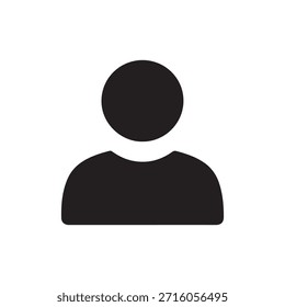 Diseño plano de Vector de icono de silueta de icono de usuario