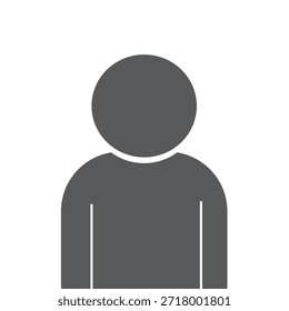 Icono de usuario. Logotipo plano simple del usuario en el fondo blanco.