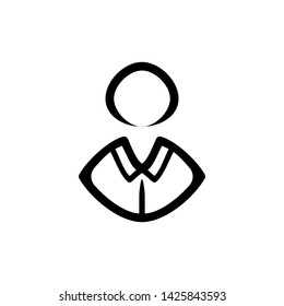 User icon. Simple style poster social media background symbol. User brand logo design element. User t-shirt printing. Vector for sticker.