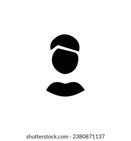 User icon. Simple style poster social media background symbol. User brand logo design element. User t-shirt printing. Vector for sticker.