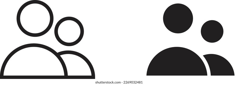 Benutzersymbol einfache, trendige, flache Linie und solide einzelne Vektorgrafik auf weißem Hintergrund. Für Apps, Logo, Websites, Symbol, UI, UX, Grafik und Web-Design. EPS10.