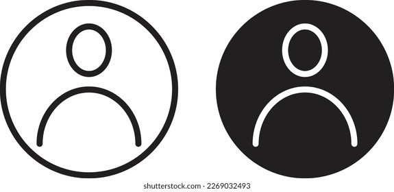 user icon simple trendy flat style line and solid Isolated vector illustration on white background. For apps, logo, websites, symbol , UI, UX, graphic and web design. EPS 10.