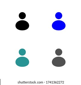 user icon stock vector illustration flat design.