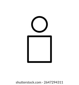 User icon symbol for apps and websites. person sign and symbol. people icon. 