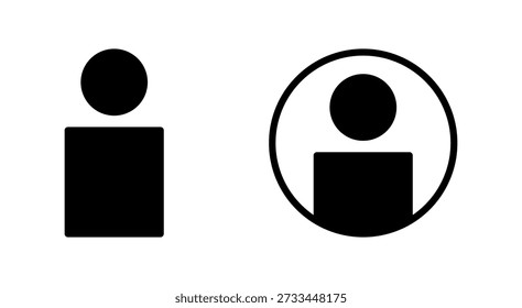 Benutzerkennzeichen für Apps und Websites. Personenzeichen und -symbol. Menschen-Symbol. 