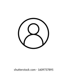 User Icon, User symbol in outline style on white background
