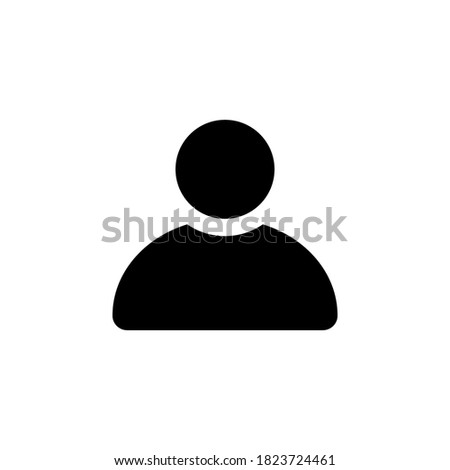 User icon symbol vector isolated on white background