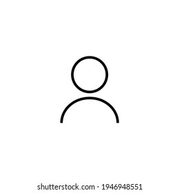 User icon template color editable symbol vector sign isolated on white background.