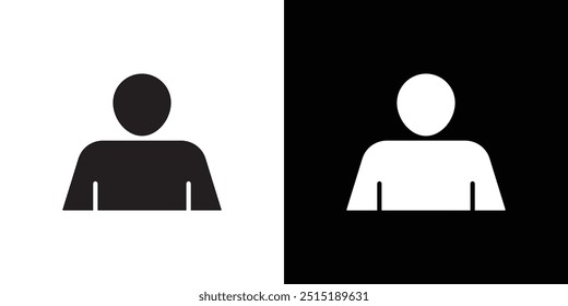 User icon Thin line flat illustration