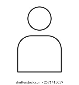 User Icon Thin line vector