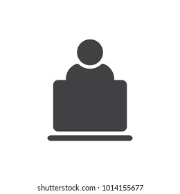 User Icon in trendy flat style isolated on grey background. User symbol for your web site design, logo, app, UI. Vector illustration, EPS10.