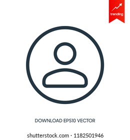 User Icon in trendy flat style isolated on grey background. User symbol for your web site design, logo, app, UI. Vector illustration, EPS10.