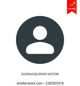 User Icon in trendy flat style isolated on grey background. User symbol for your web site design, logo, app, UI. Vector illustration, EPS10.