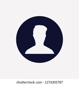 User Icon in trendy flat style isolated on grey background. Person silhouette symbol for web site design, logo, app, . Vector illustration
