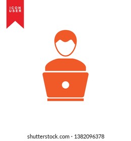 User Icon in trendy flat style isolated on white background. User silhouette symbol for your web site design, logo, app, UI. Vector illustration, EPS10. - Vector
