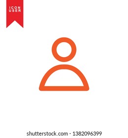 User Icon in trendy flat style isolated on white background. User silhouette symbol for your web site design, logo, app, UI. Vector illustration, EPS10. - Vector
