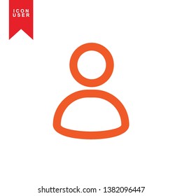 User Icon in trendy flat style isolated on white background. User silhouette symbol for your web site design, logo, app, UI. Vector illustration, EPS10. - Vector
