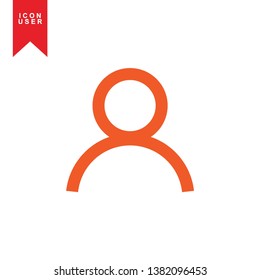 User Icon in trendy flat style isolated on white background. User silhouette symbol for your web site design, logo, app, UI. Vector illustration, EPS10. - Vector
