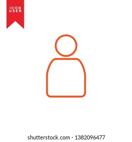 User Icon in trendy flat style isolated on white background. User silhouette symbol for your web site design, logo, app, UI. Vector illustration, EPS10. - Vector
