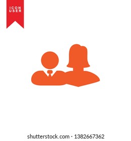 User Icon in trendy flat style isolated on white background. User silhouette symbol for your web site design, logo, app, UI. Vector illustration, EPS10. - Vector
