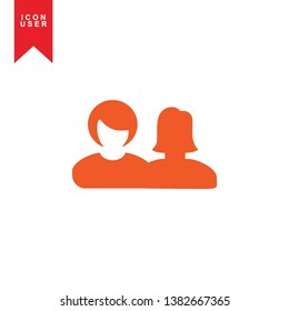 User Icon in trendy flat style isolated on white background. User silhouette symbol for your web site design, logo, app, UI. Vector illustration, EPS10. - Vector
