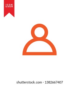 User Icon in trendy flat style isolated on white background. User silhouette symbol for your web site design, logo, app, UI. Vector illustration, EPS10. - Vector
